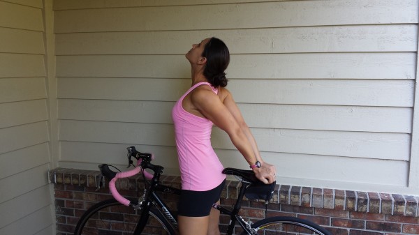 chest and shoulder stretch for cyclists
