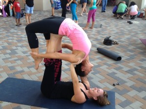 acro yoga at yoga fest jacksonville